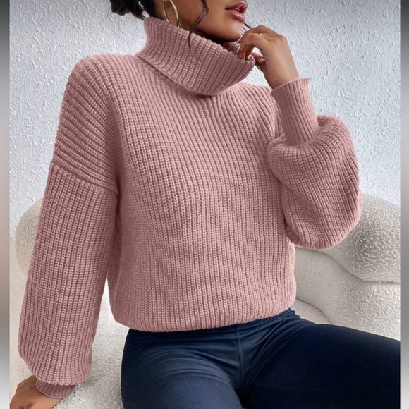 Pink Turtleneck Sweater - Picture 6 of 9